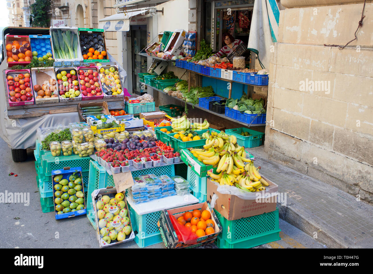 La frutta e la verdura shop in Malta Foto Stock