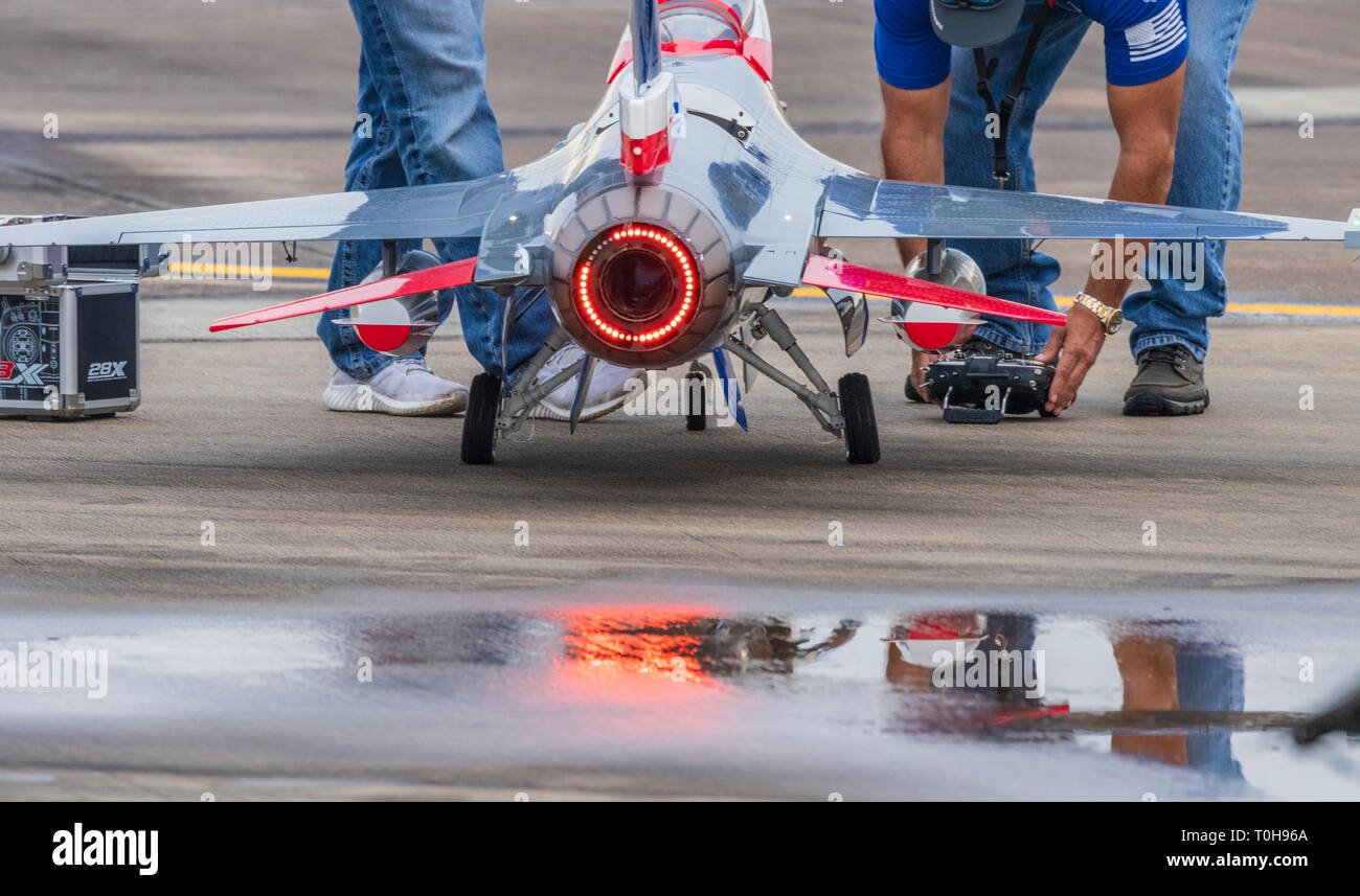 2018 Wings Over Houston Air Show in Houston, Texas. In primo piano gli articoli inclusi Blue Angels e aviazione altri programmi correlati. Foto Stock