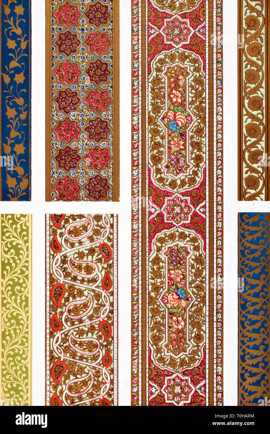 La grammatica di ornamento da Owen Jones pubblicato da giorno & Son London 1865 Foto Stock