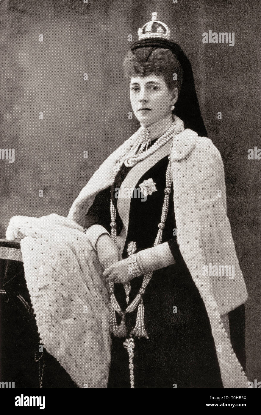 Alessandra di Danimarca Regina del Regno Unito e dei Dominion britannici imperatrice d'India dal 22 gennaio 1901 al 6 maggio 1910 moglie del re-imperatore Edoardo VII Foto Stock