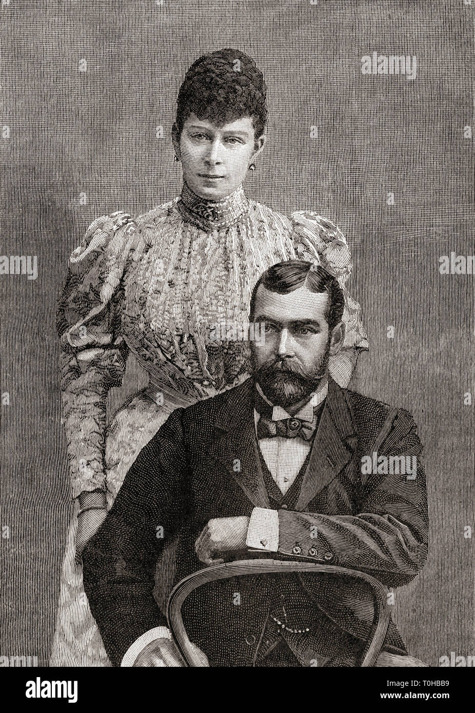 Vecchia foto vintage di George V e Maria di Teck Foto Stock