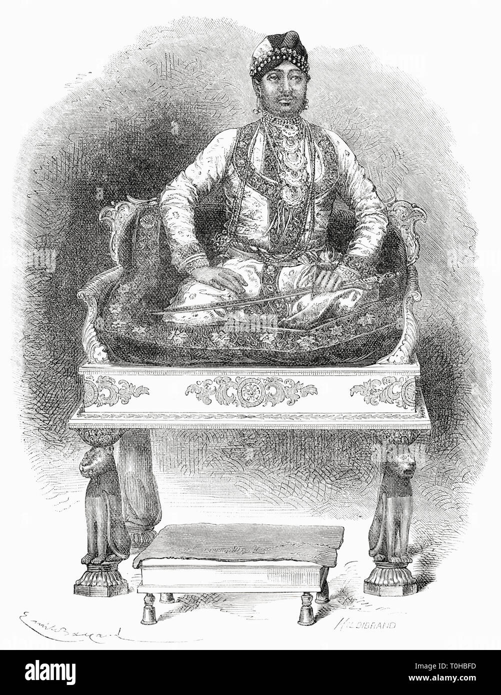 Vecchia foto vintage di Maharana Shambhu Singh Foto Stock