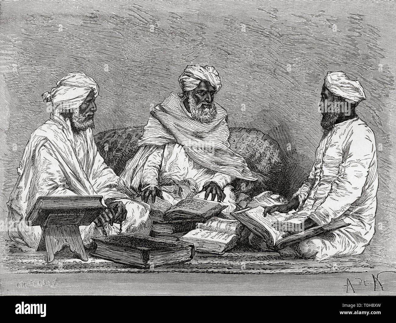Mullah da Bhopal, Madhya Pradesh, India, Asia, indiano, Asiatico, vecchia incisione vintage 1800s Foto Stock