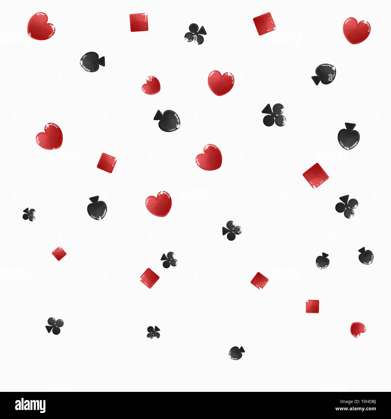 Tute di carte sono caduta. Illustrazione Vettoriale. Casino dello sfondo. Illustrazione Vettoriale