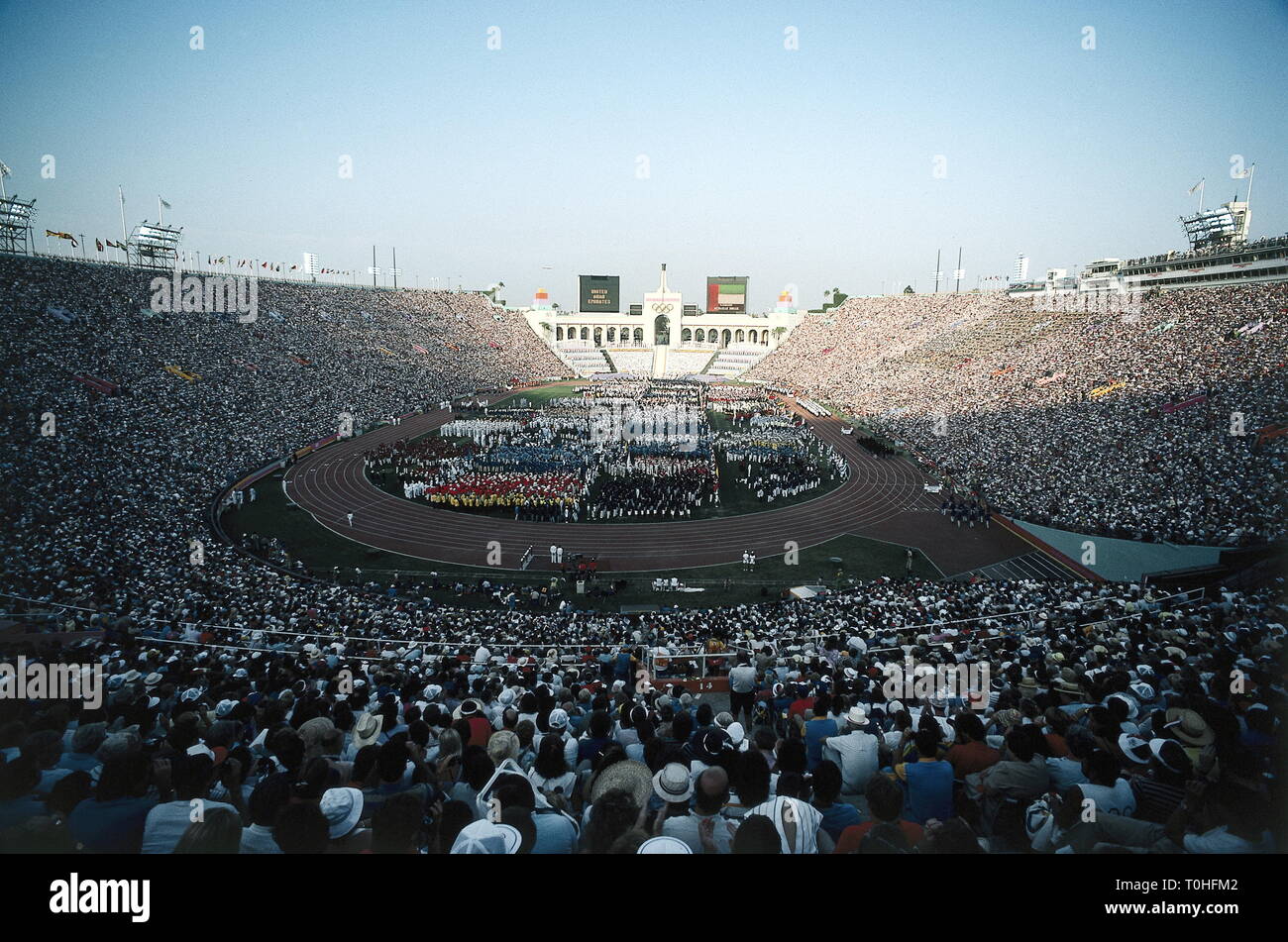 Sport, XXIII Giochi Olimpici, cerimonia di apertura, Los Angeles, 1984, Additional-Rights-Clearance-Info-Not-Available Foto Stock