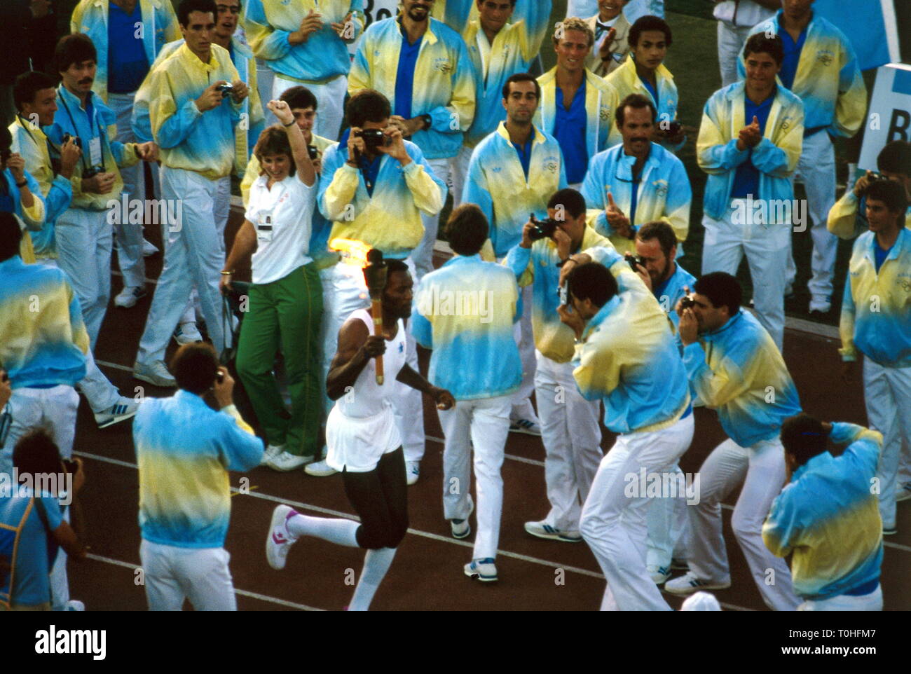Sport, XXIII Giochi Olimpici, cerimonia di apertura, Los Angeles, 1984, Additional-Rights-Clearance-Info-Not-Available Foto Stock