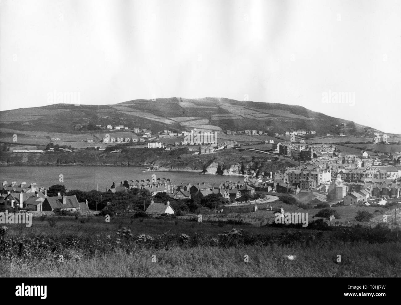Geografia/travel, Gran Bretagna, Isola di Man, Port Erin, cityview, isola di Mann, storica, storica città, città, Vista panoramica, ventesimo secolo uomini, maschio, Additional-Rights-Clearance-Info-Not-Available Foto Stock