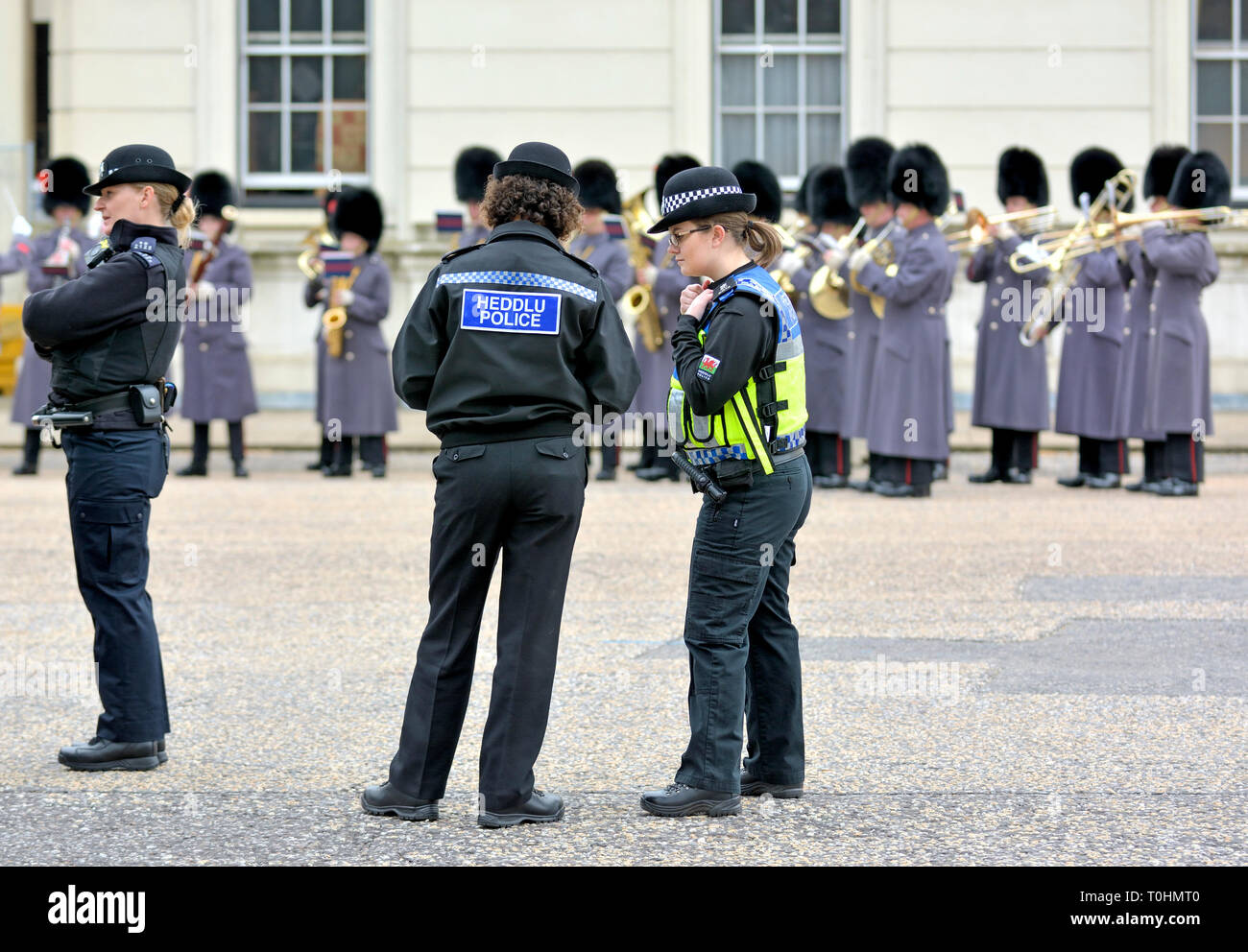 Londra, Inghilterra, Regno Unito. Celebrazione dei 100 anni delle donne del Metropolitan Police, in coincidenza con la Giornata internazionale della donna, 8 marzo 2019. Wellingt Foto Stock