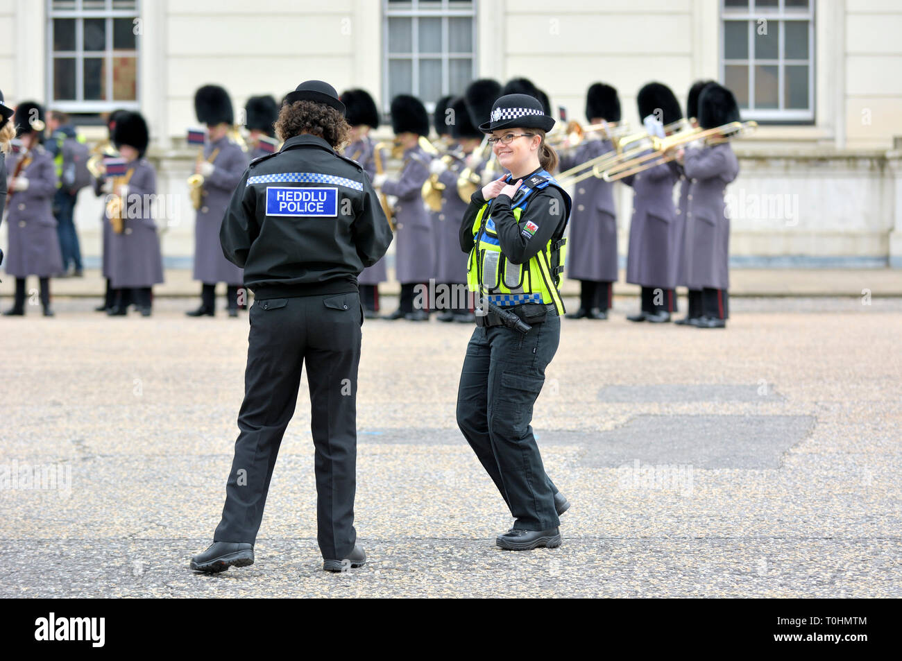 Londra, Inghilterra, Regno Unito. Celebrazione dei 100 anni delle donne del Metropolitan Police, in coincidenza con la Giornata internazionale della donna, 8 marzo 2019. Wellingt Foto Stock