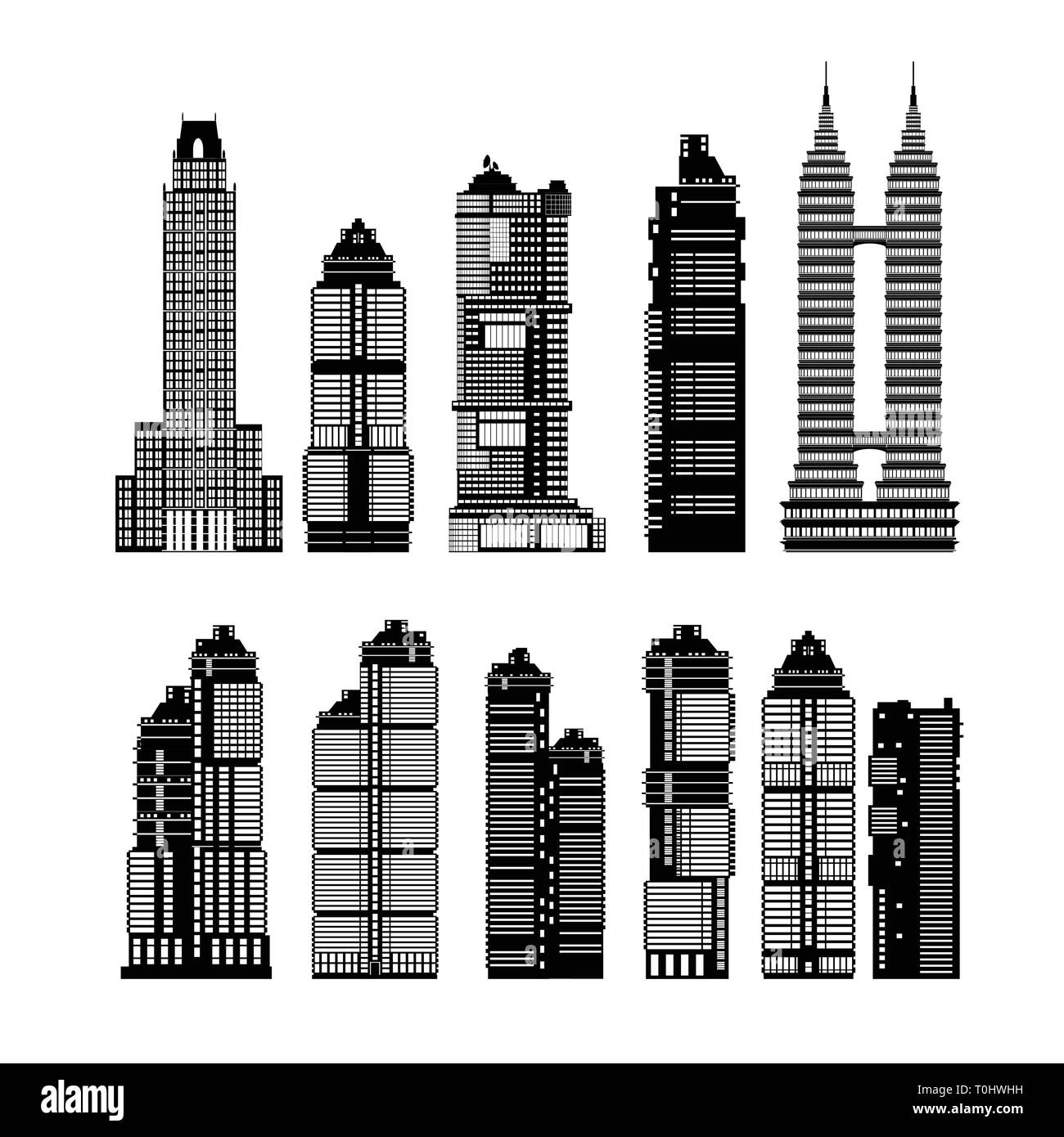 Moderni grattacieli della città Illustrazione Vettoriale