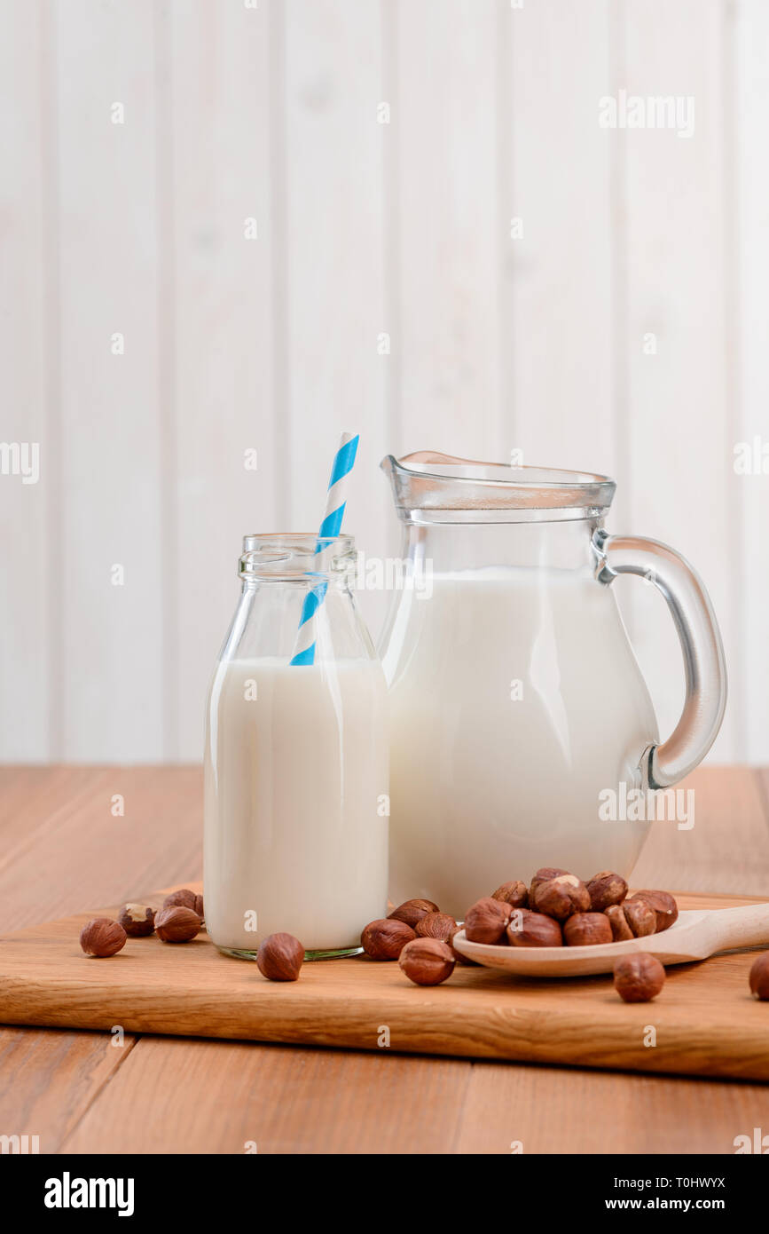 Senza lattosio latte Foto Stock