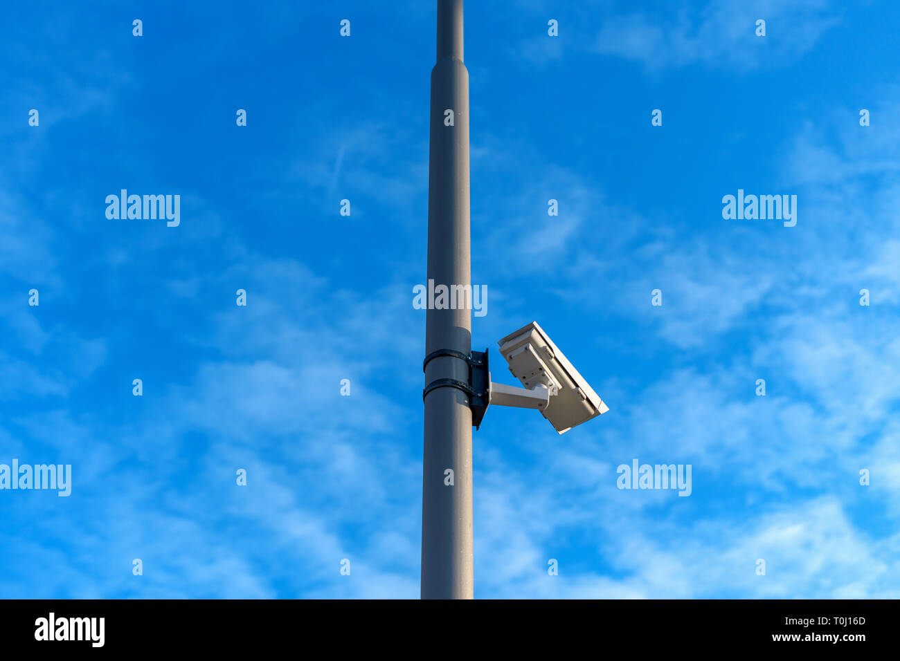 Sicurezza moderna telecamera TVCC con spazio di copia Foto Stock