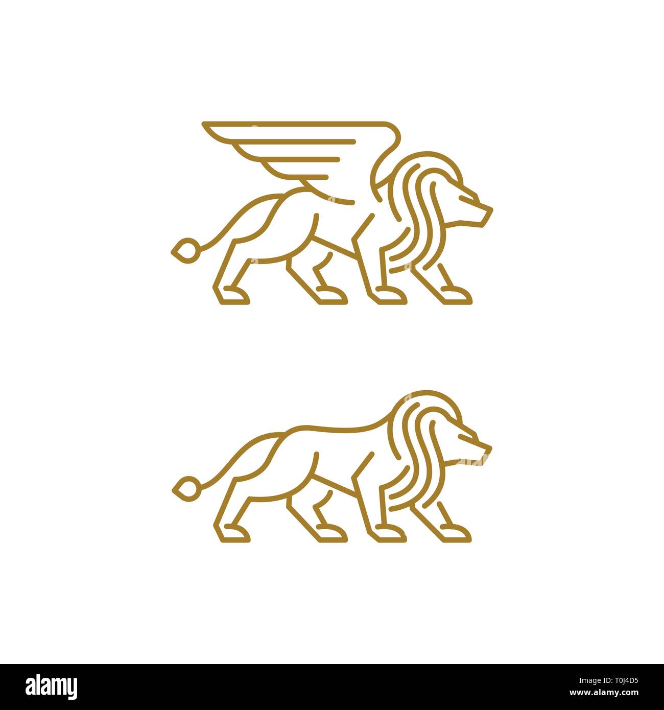 Abstract Lion Luxury illustrazione vettoriale modello di progettazione. Adatto per industria creativa, Multimedia, intrattenimento, educative, Shop, e di qualsiasi relativo Illustrazione Vettoriale