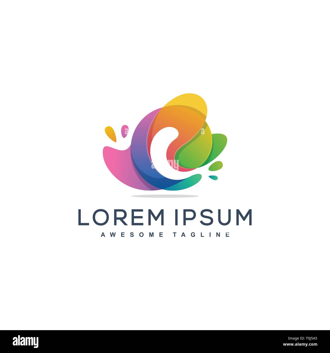 Abstract illustrazione del flusso di template vettoriale. Adatto per industria creativa, Multimedia, intrattenimento, educative, Shop, e qualsiasi attività correlate Illustrazione Vettoriale