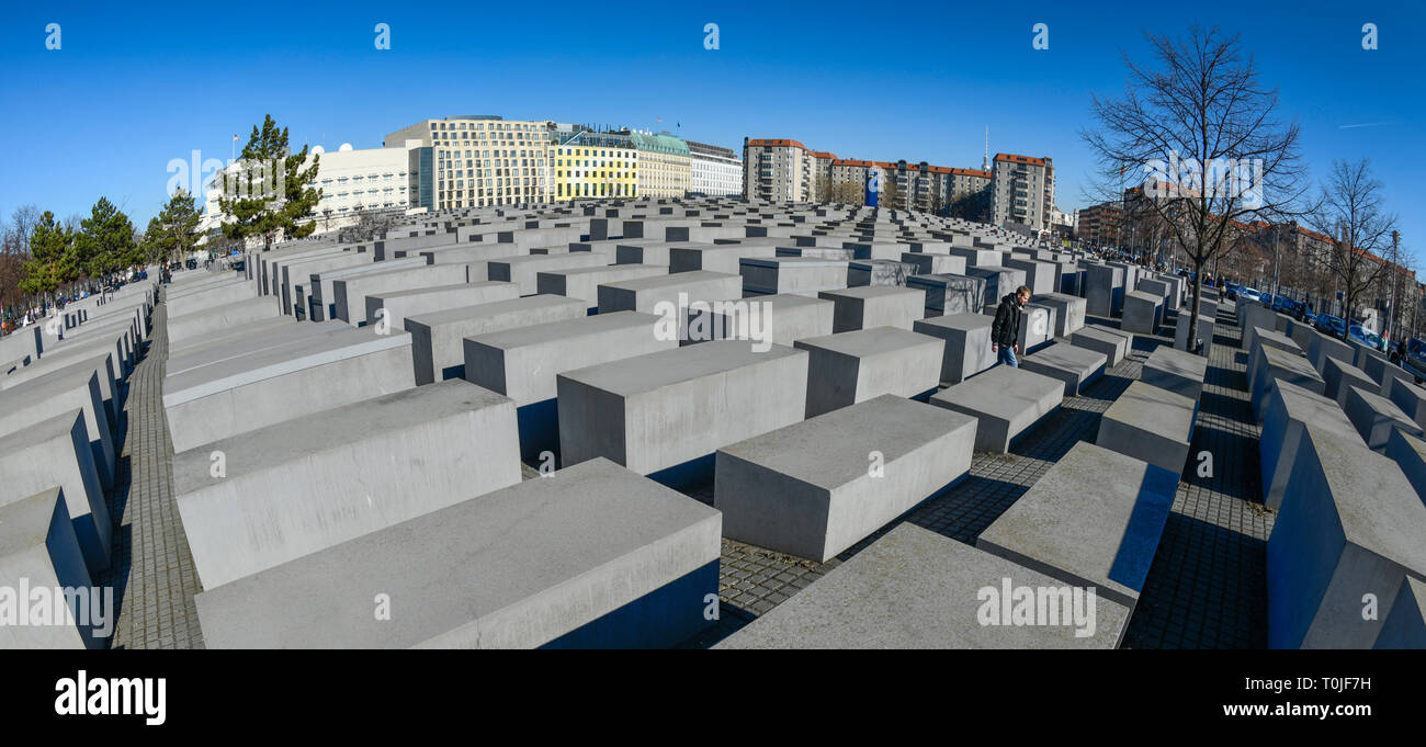 Il memoriale dell'olocausto, medio, Berlino, Germania, Holocaust-Mahnmal, Mitte, Deutschland Foto Stock