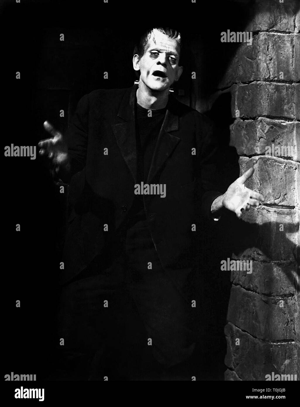 Targa Decorativa In Metallo Boris Karloff Frankenstein - Effetto Invecchiato, 20,3x30,5 Cm, Con Bordi Arrotolati, Per Arredamento Vintage - 4