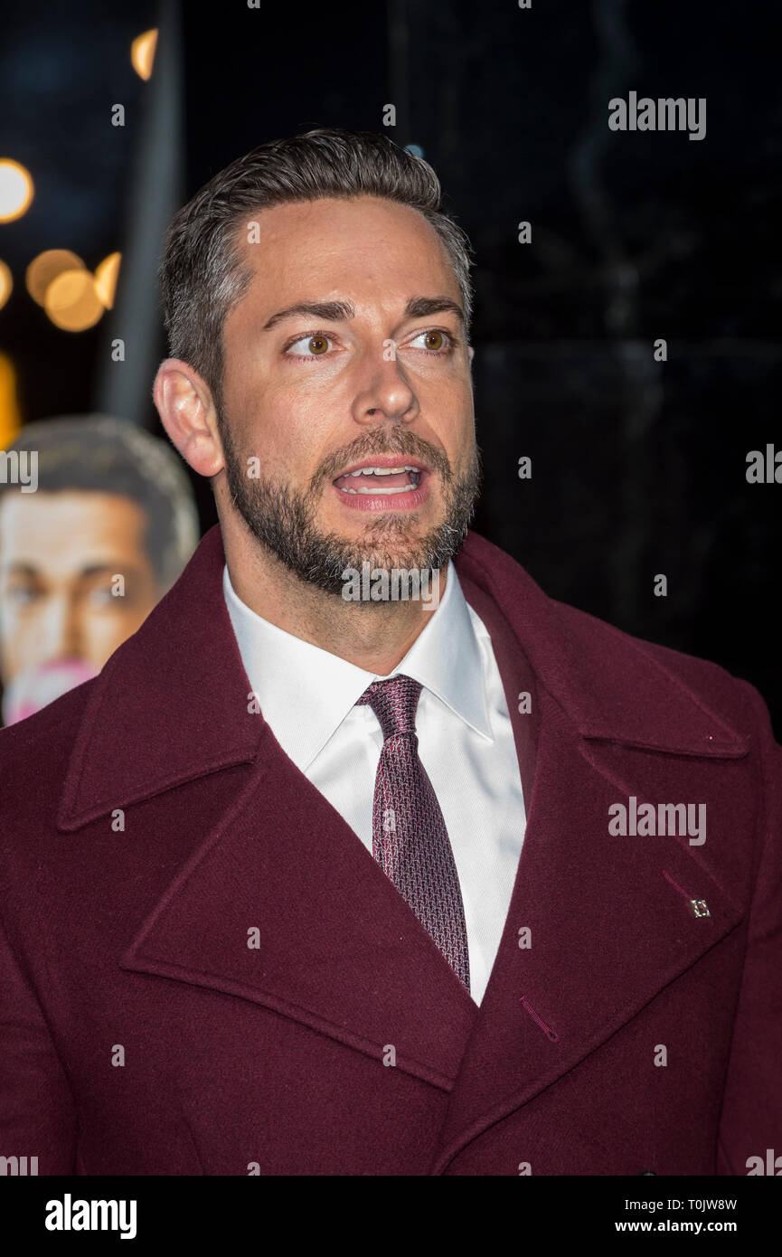 Londra, Regno Unito. 20 mar 2019. Zachary Levi (Shazam!) assiste il photocall come 'SHAZAM!' stelle aperto nel mondo il primo Superpowered luna park nella capitale. Aperto al pubblico dal 21-22 marzo a Bernie Spagna giardini sulla banca del sud. Ispirato dai superpoteri di DC hero SHAZAM! E portato alla vita utilizzando la magia e le illusioni, fan possono mettere alla prova i propri poteri della forza, coraggio, Stamina, la potenza, la velocità e la saggezza per vincere i premi. Uso della parola magica SHAZAM! Abilita magic superpotenze come sfide includono alta scontrino, DC Derby e un 15kg stamina test. Credito: Stephen Chung / Alamy Live News Foto Stock