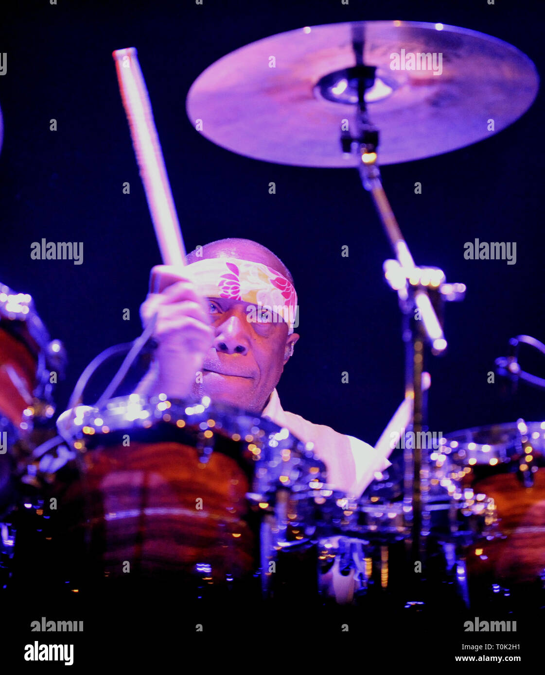 Brno, Repubblica Ceca. 20 Mar, 2019. Noi batterista jazz Billy Cobham compie durante il suo progetto Crosswinds entro Jazzfest Brno, Repubblica Ceca, il 20 marzo 2019. Credito: Igor Zehl/CTK foto/Alamy Live News Foto Stock