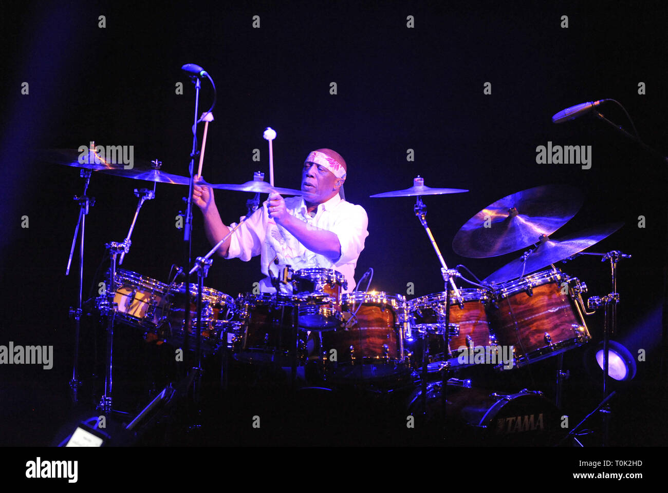 Brno, Repubblica Ceca. 20 Mar, 2019. Noi batterista jazz Billy Cobham compie durante il suo progetto Crosswinds entro Jazzfest Brno, Repubblica Ceca, il 20 marzo 2019. Credito: Igor Zehl/CTK foto/Alamy Live News Foto Stock