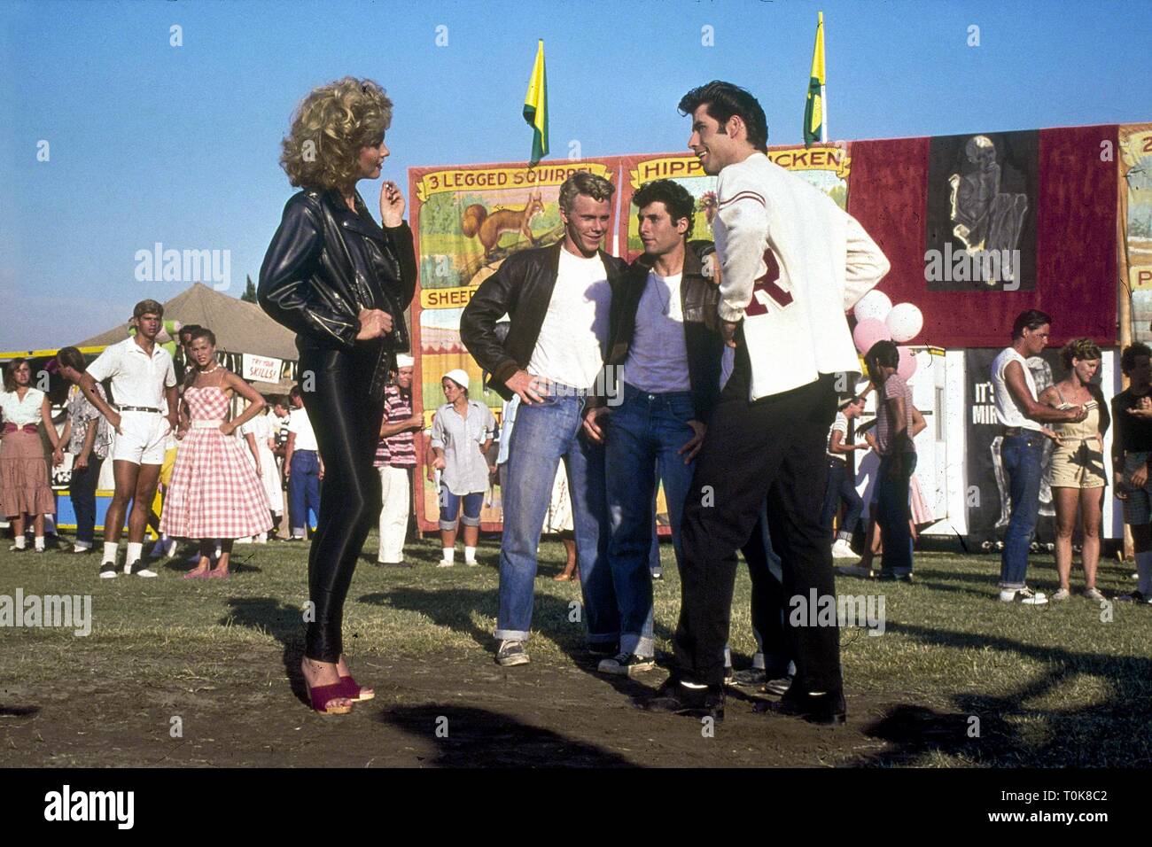 OLIVIA NEWTON-JOHN &John Travolta, grasso, 1978 Foto Stock