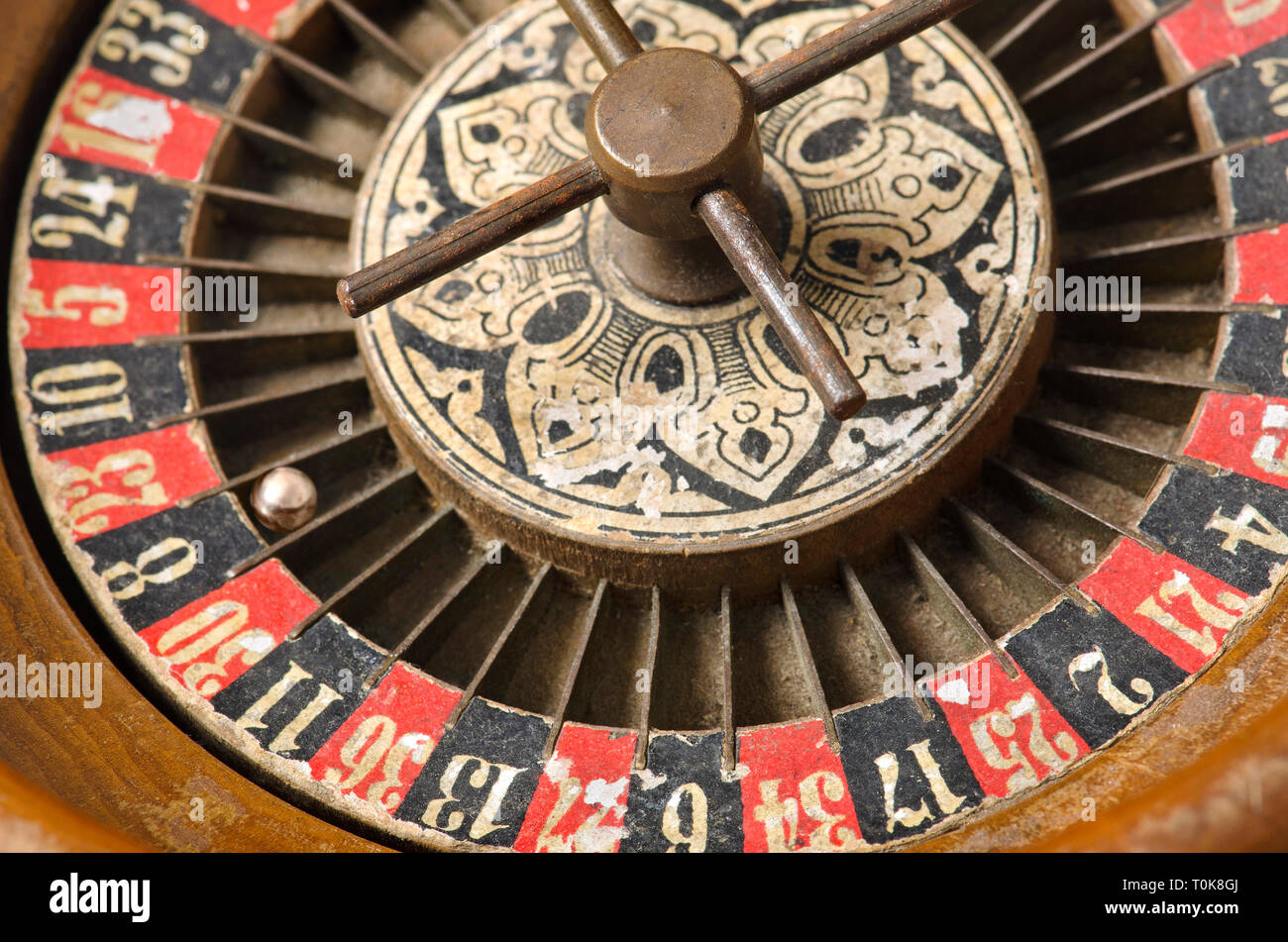 Giochi, gioco d'azzardo, Roulette americana, roulette, dettaglio, Germania, circa 1900, Additional-Rights-Clearance-Info-Not-Available Foto Stock