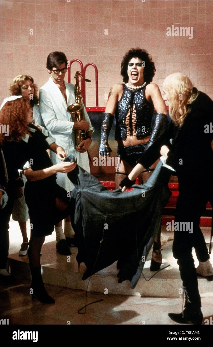 THE rocky horror picture show, PATRICIA QUINN, Susan Sarandon, BARRY BOSTWICK, tim curry , Richard O'Brien, 1975 Foto Stock