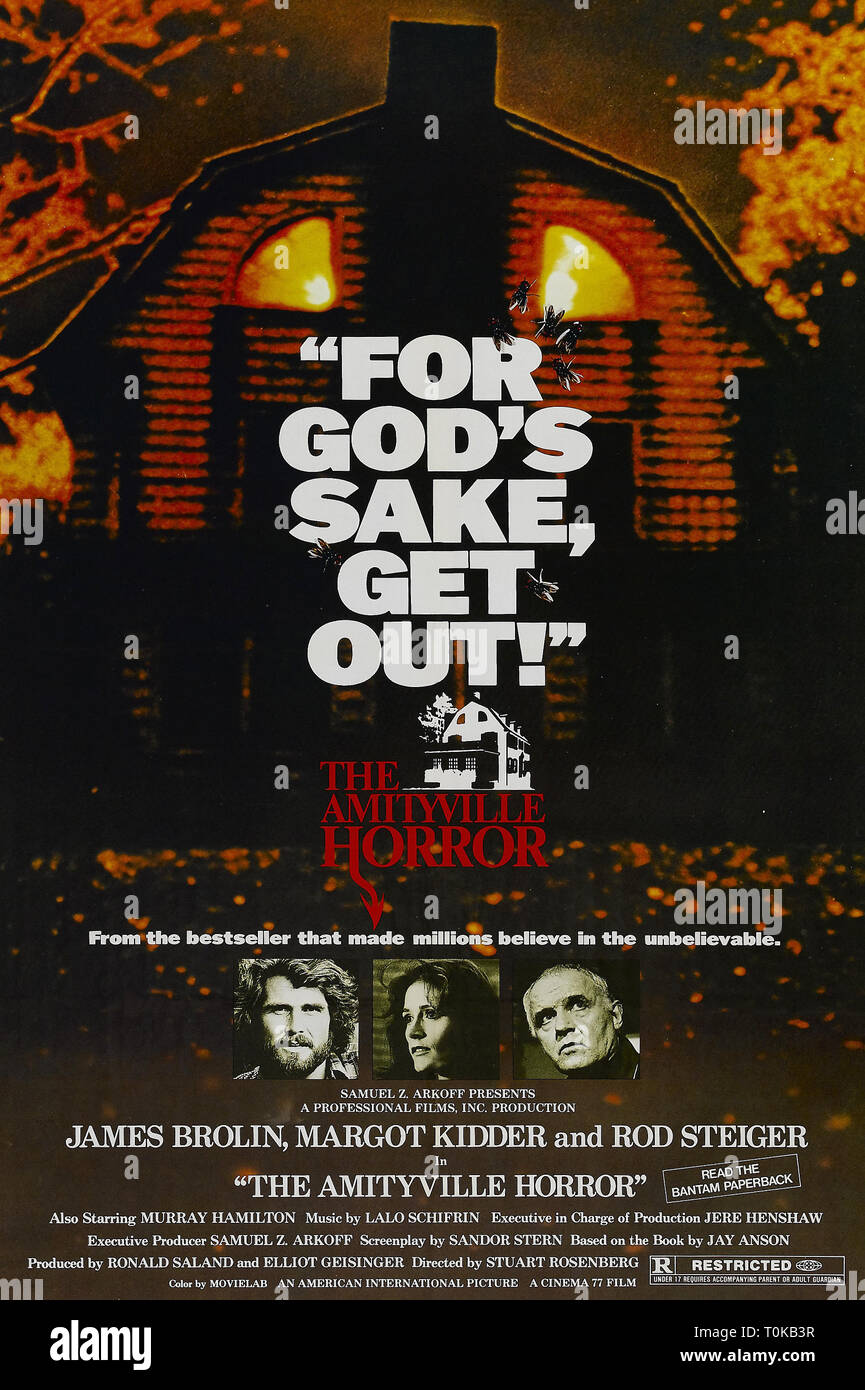 JAMES BROLIN, MARGOT KIDDER, ROD STEIGER poster del filmato, il Amityville Horror, 1979 Foto Stock