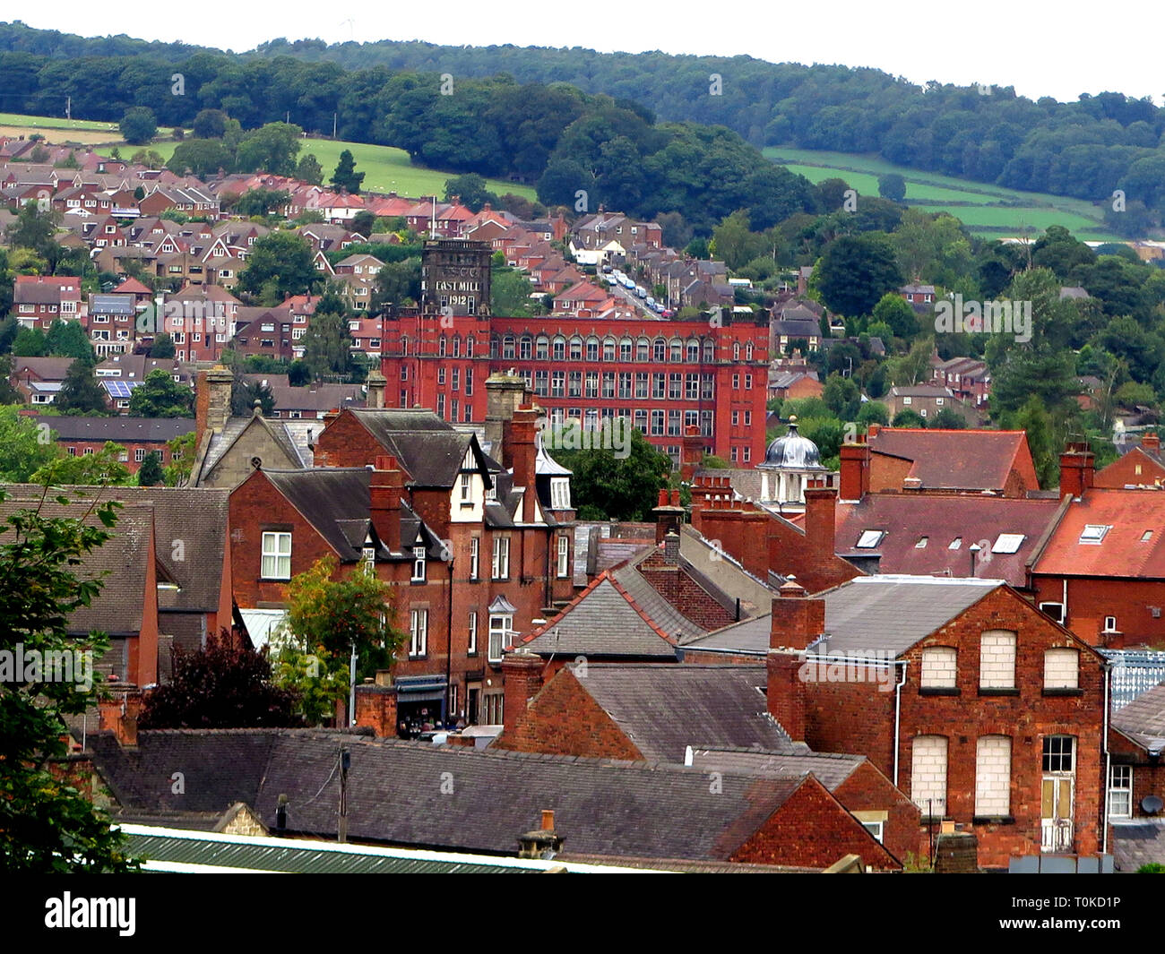 Belper con mulino in centre REGNO UNITO Foto Stock