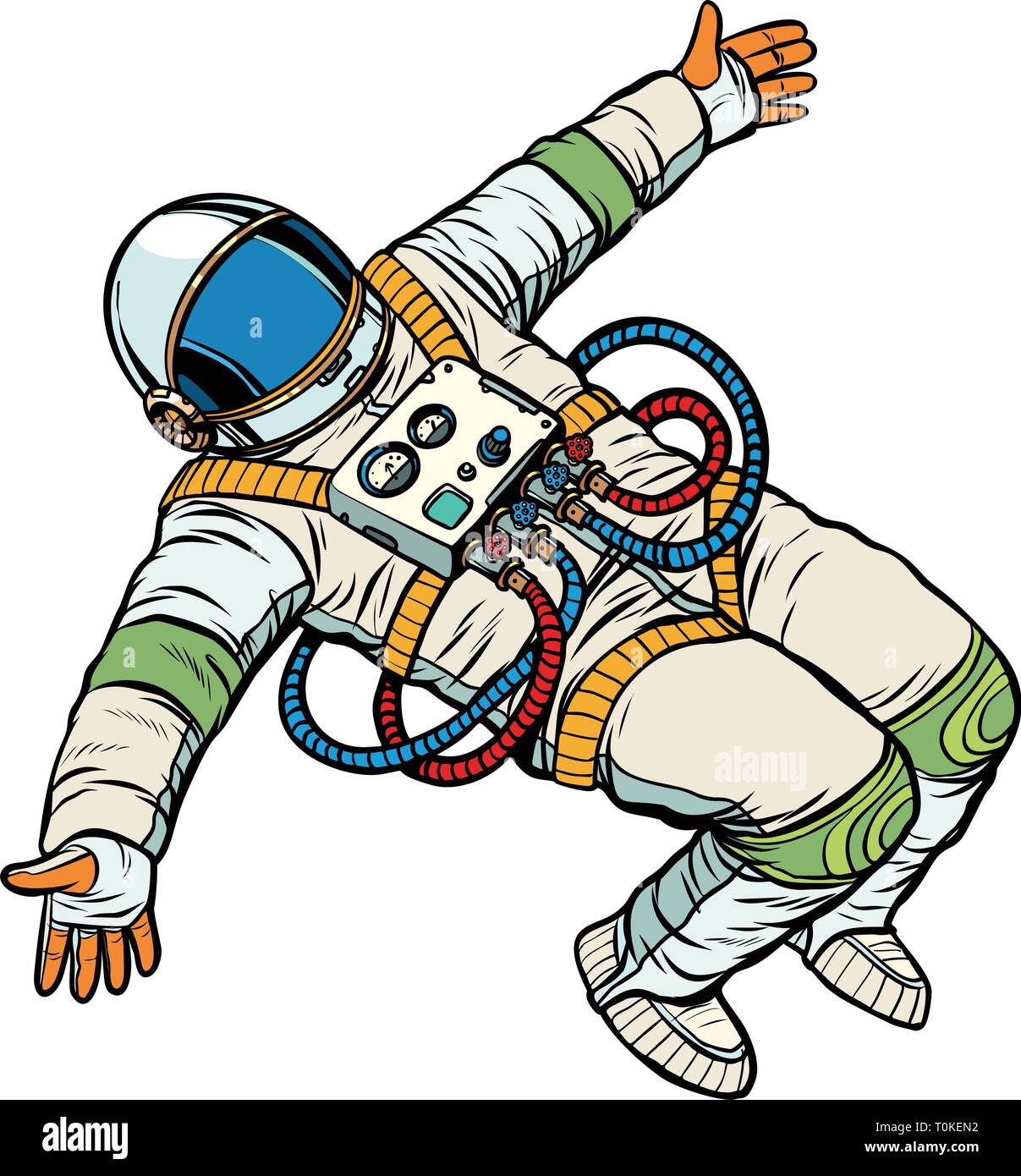 Astronauta vuole un abbraccio Illustrazione Vettoriale