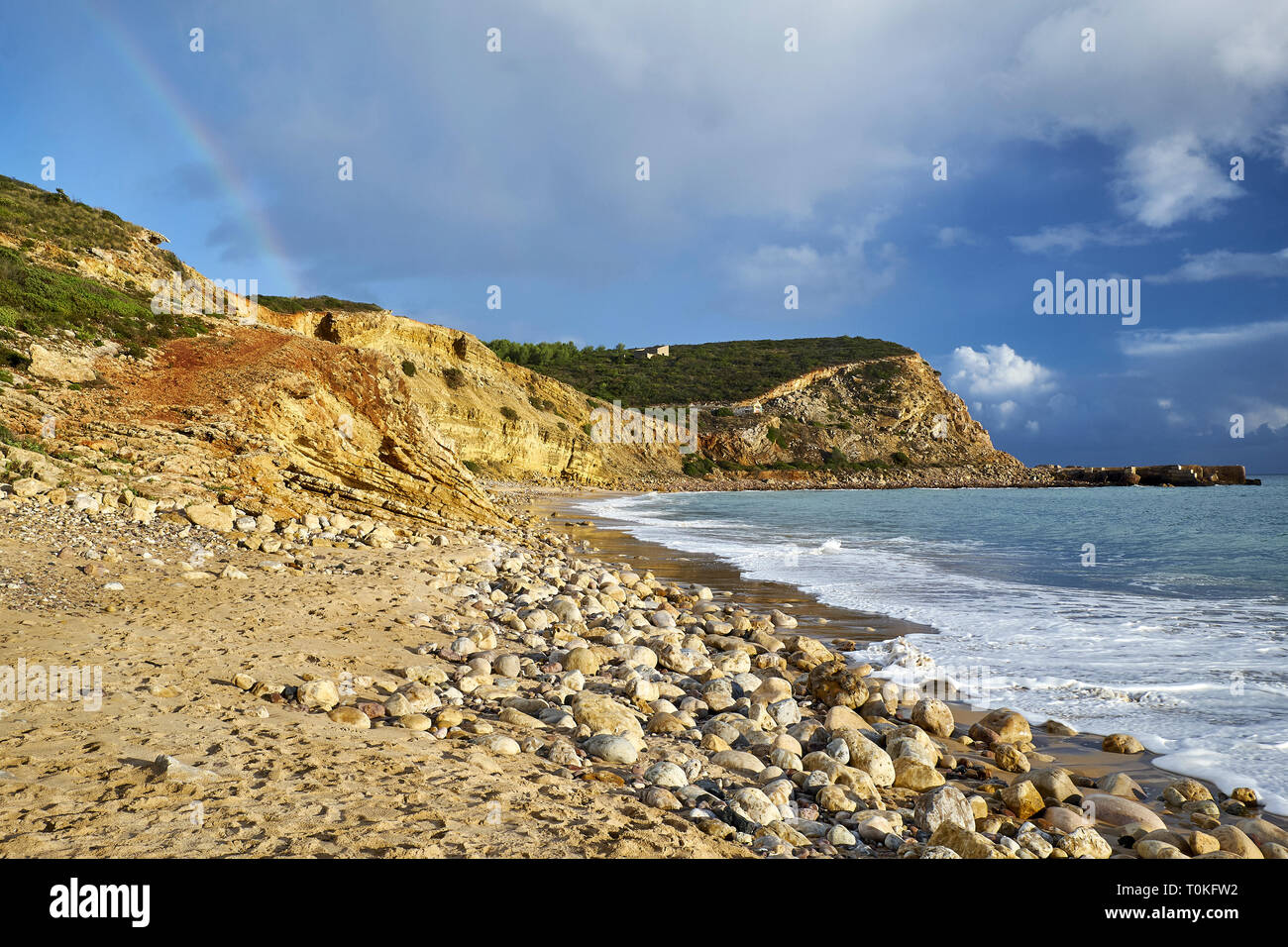 Il Cabanas Velhas Beach, Budens, Faro, Algarve, PORTOGALLO Foto Stock