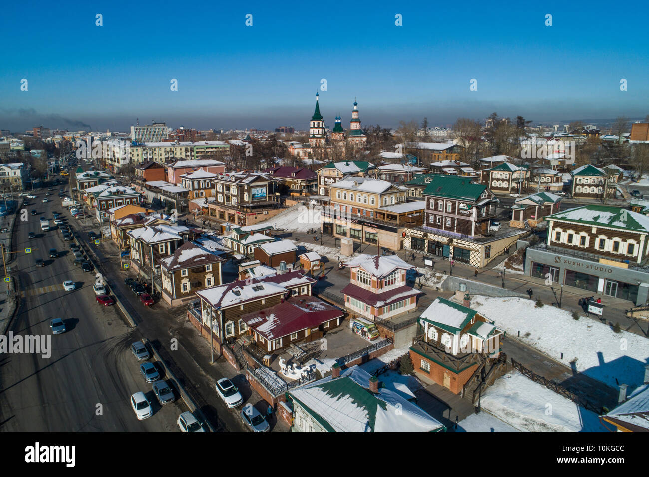 Irkutsk in inverno, Russia Foto Stock