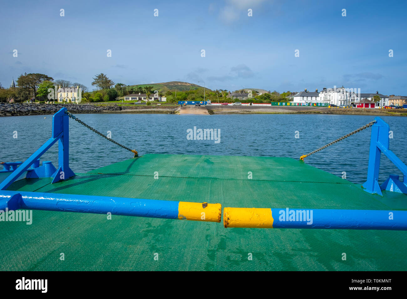 Traghetto da Reenard Point a Knightstown sull' isola Valentia, Co. Kerry, Irlanda Foto Stock