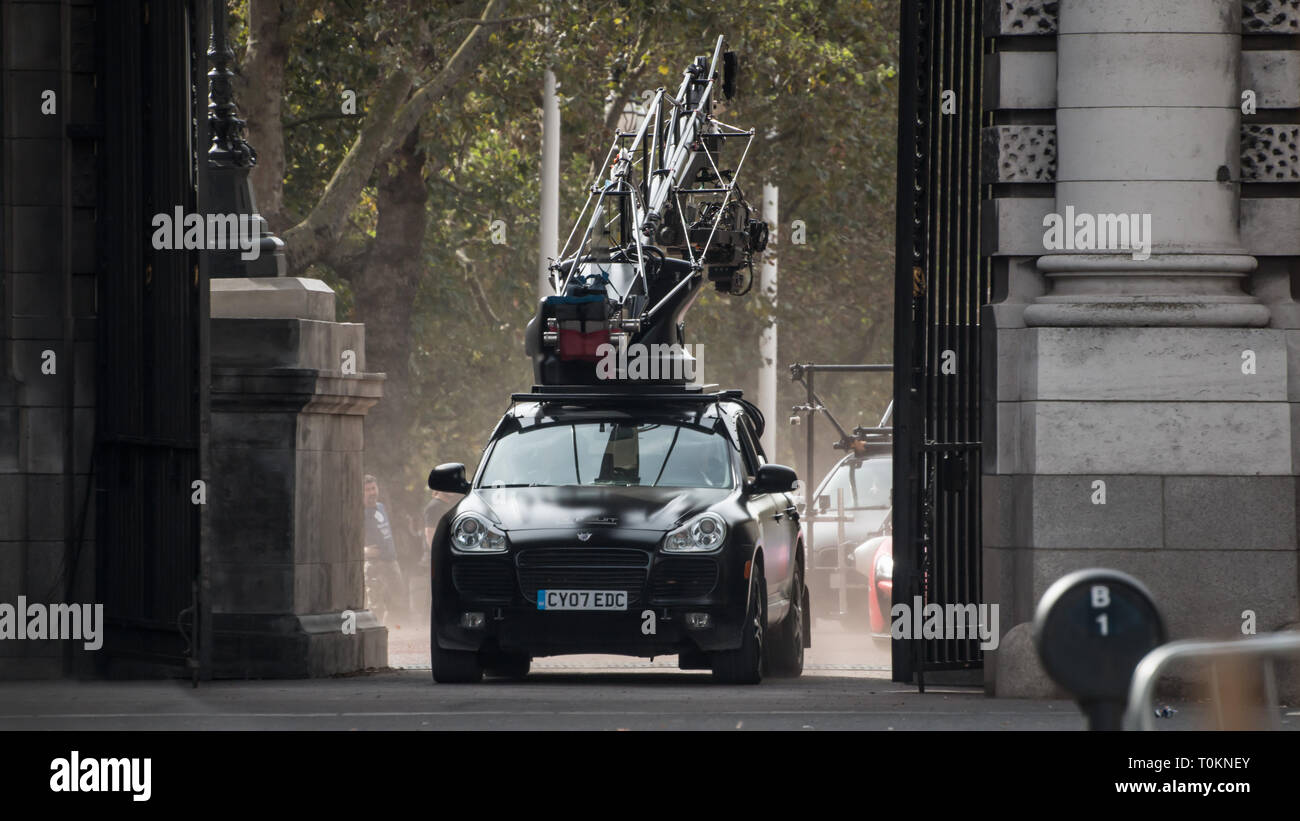 Trasformatori: l'Ultimo Cavaliere riprese a Londra. Foto Stock