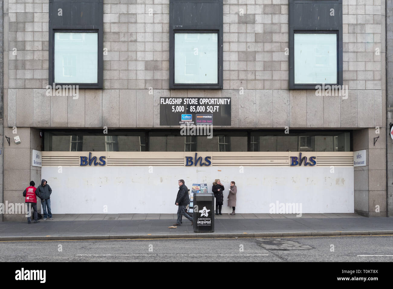 Vuoto ex BHS store, Union Street, Aberdeen Scotland, Regno Unito Foto Stock