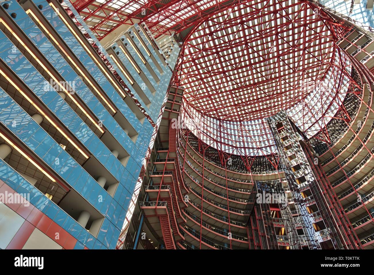 CHICAGO, IL -15 FEB 2019- vista interna del landmark James R. Thompson Center (JRTC) (Stato di Illinois building) situato nel loop a Chicago, ho Foto Stock