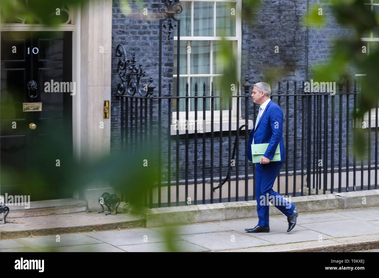 Stephen Barclay - Brexit Segretario è visto arrivare a Downing Street. Foto Stock