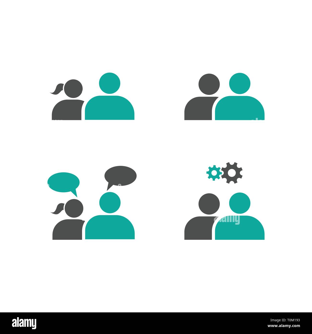 Persone web icon set del vettore Illustrazione Vettoriale