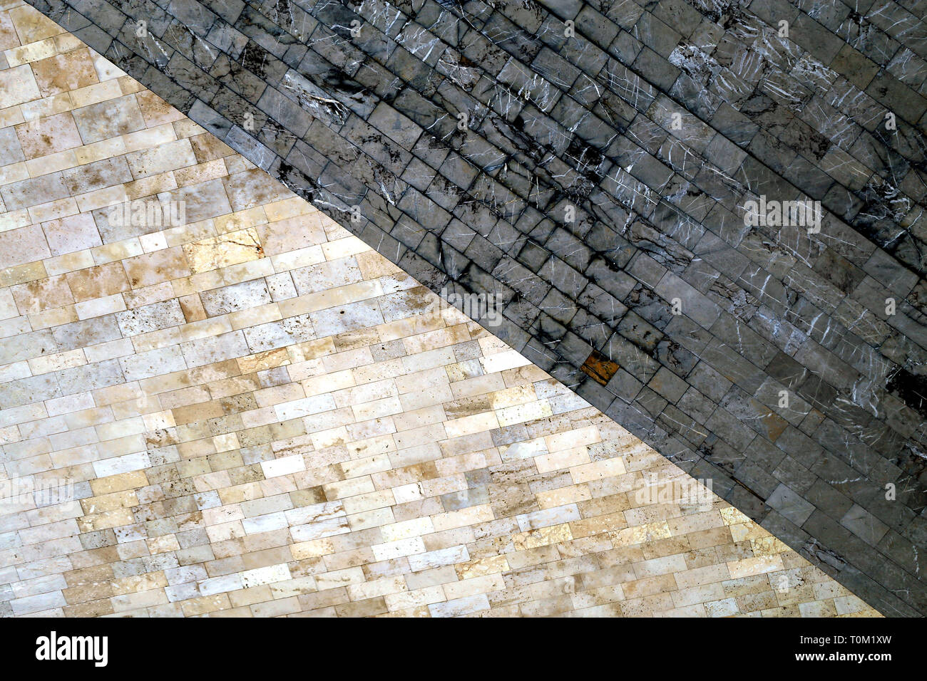 Bella la texture della parete dell'edificio fotografato close-up Foto Stock