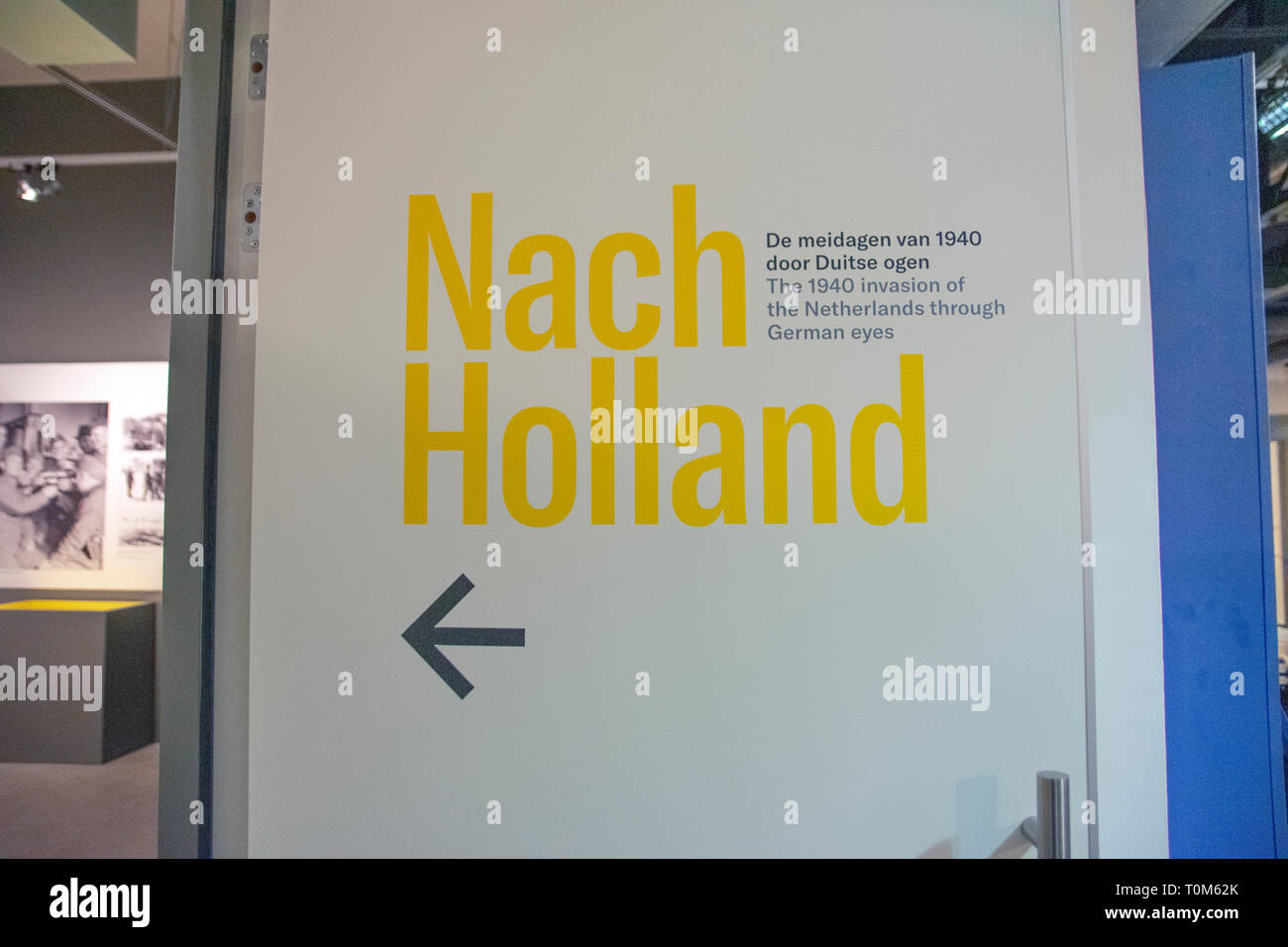 Sala Esposizioni Nach Holland presso il Museo della Resistenza a Amsterdam Paesi Bassi 2019 Foto Stock