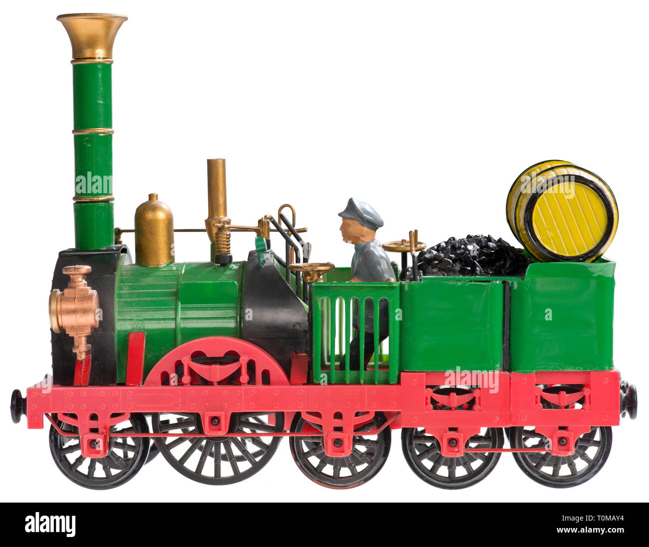 Giocattoli, modellino ferroviario, prima locomotiva tedesca Adler, realizzato da: Riegelein, Germania, circa 1985, Additional-Rights-Clearance-Info-Not-Available Foto Stock