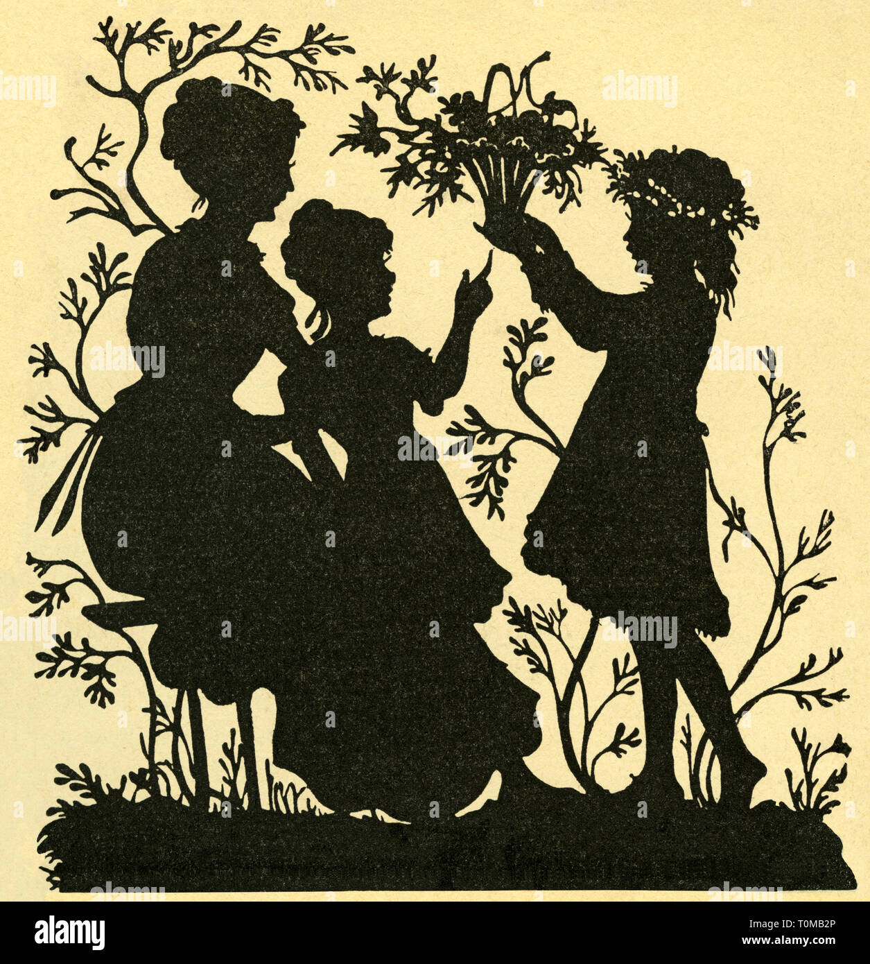 Il kitsch/carte/ricordo, silhouette, madre ottenere presenta da parte dei suoi figli, rottami-picture, Germania, 1894, Additional-Rights-Clearance-Info-Not-Available Foto Stock Il kitsch/carte/ricordo, silhouette, madre ottenere presenta da parte dei suoi figli, rottami-picture, Germania, 1894, Additional-Rights-Clearance-Info-Not-Available Foto Stock