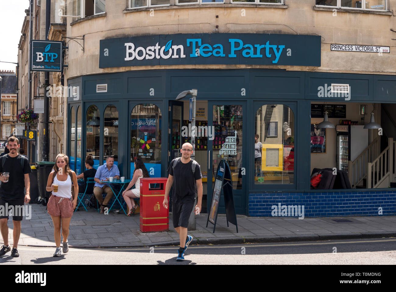 British cafe gruppo Boston Tea Party coffee shop in Principessa Victoria St, Bristol, Regno Unito Foto Stock