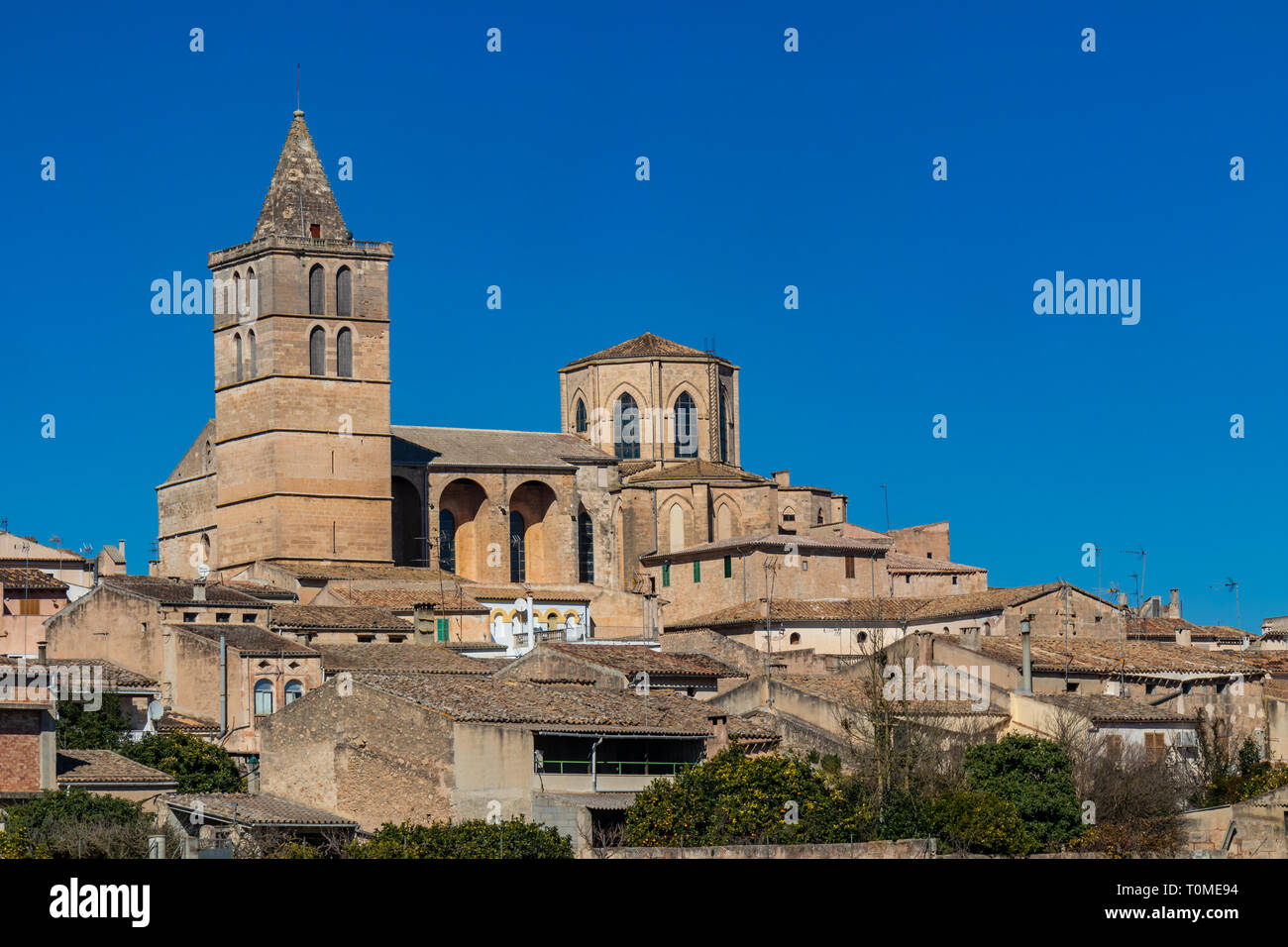 Chiesa parrocchiale di Santa Maria de Sineu, Maiorca, isole Baleari, Spagna Foto Stock