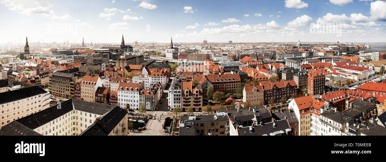 Vista di Copenhagen, Danimarca Foto Stock