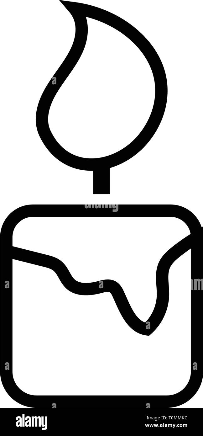 Candela design icona vettore modello isolato Illustrazione Vettoriale