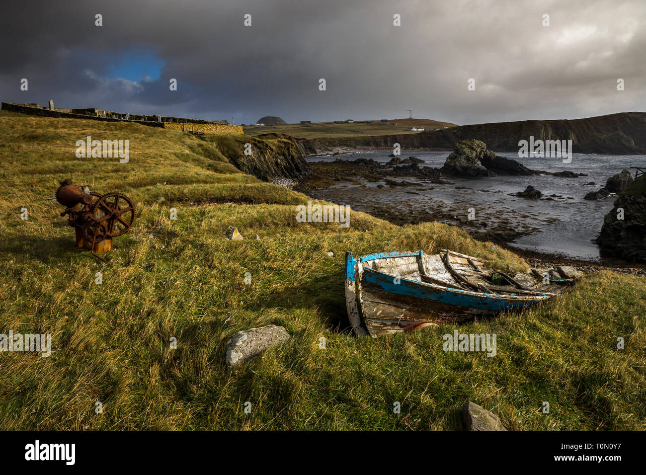 Fair Isle; Shetland; Regno Unito Foto Stock