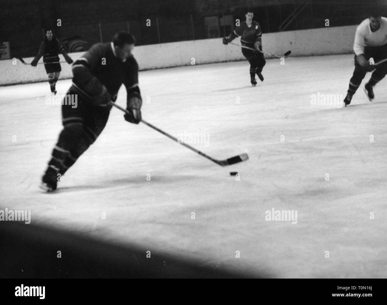 Sport, sport invernali, hockey su ghiaccio, formazione, Nord America, anni cinquanta, Additional-Rights-Clearance-Info-Not-Available Foto Stock
