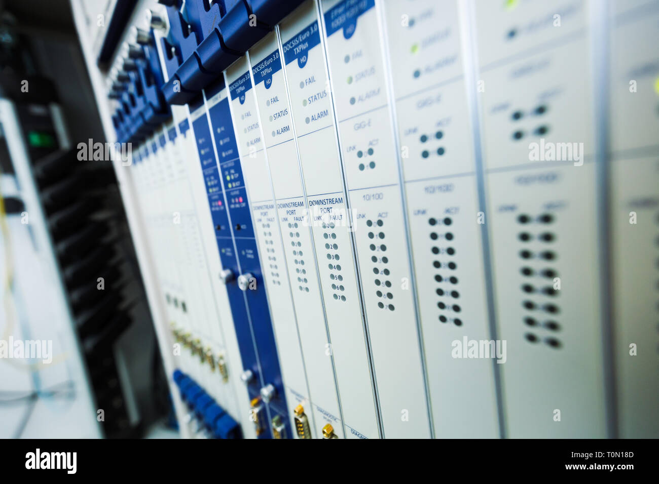 Il CMTS schede utilizzate dagli ISP in industria di rete Foto Stock