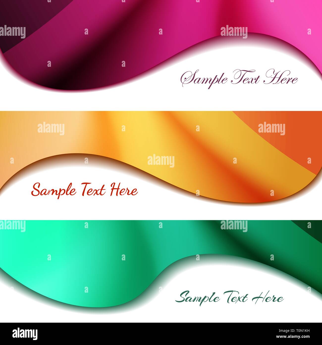 Tre astratto banner aziendale. Illustrazione Vettoriale. Illustrazione Vettoriale