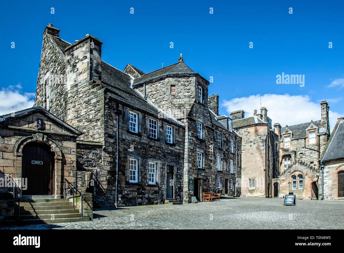 Il re del vecchio edificio, il Castello di Stirling, Stirling, Scozia, Regno Unito Foto Stock